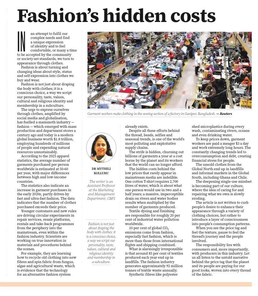 Fashion's hidden costs